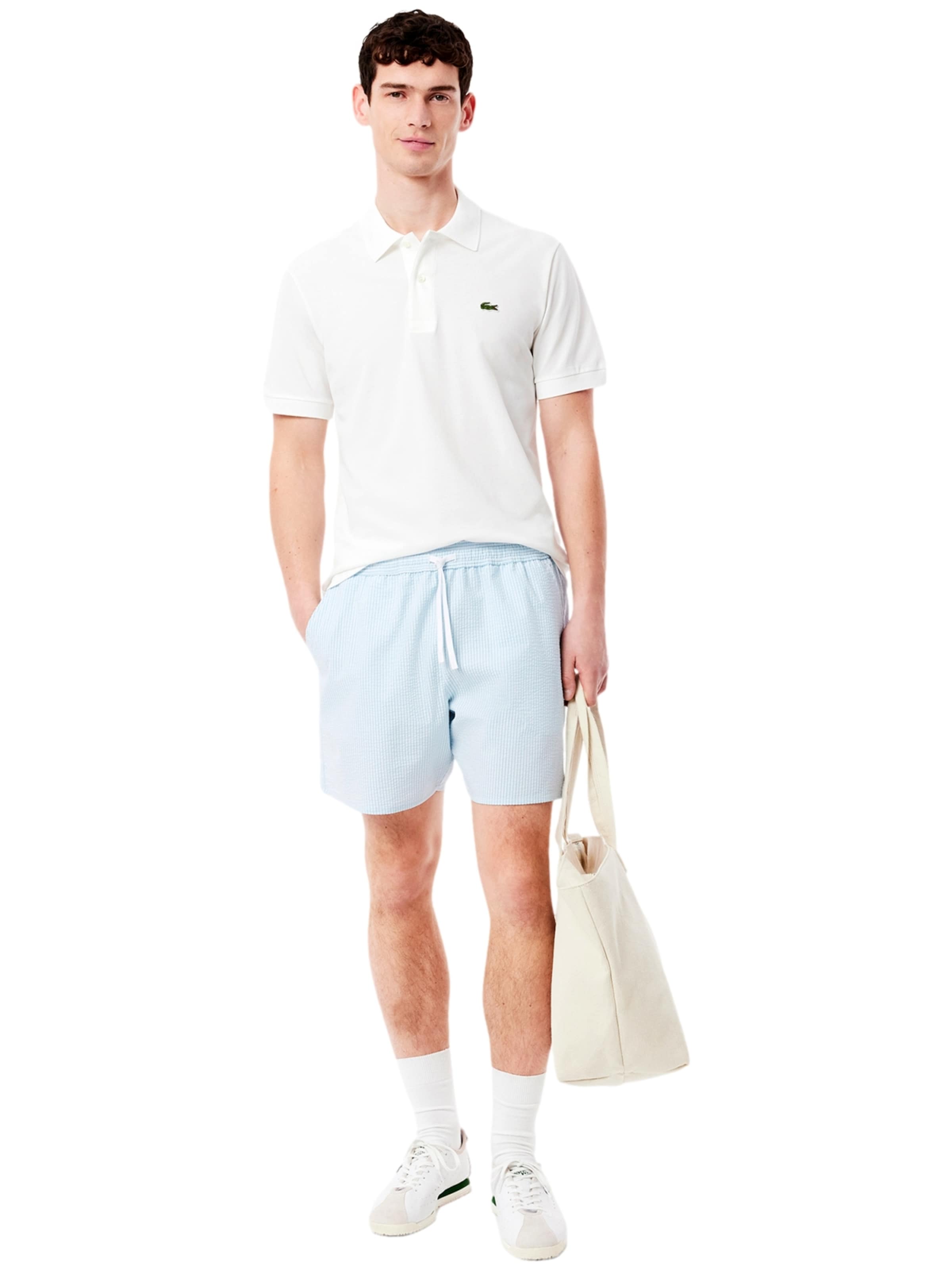 LACOSTE Badeshorts in Blau