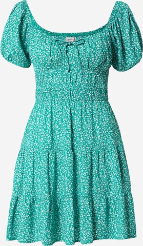 HOLLISTER Letní šaty – zelená: přední strana