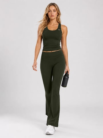 La V Flared Sportbroek 'Flared sportlegging Faye' in Groen