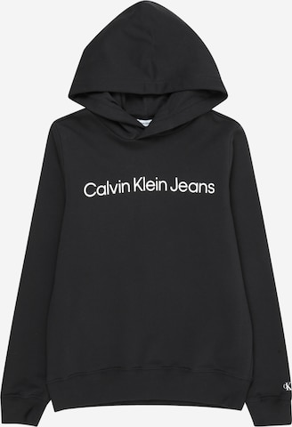 Calvin Klein Jeans Sweatshirt in Zwart: voorkant