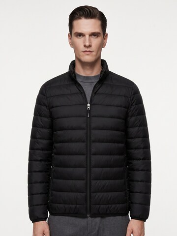 ALLTHEMEN Winter Jacket 'Stichwerk' in Black: front