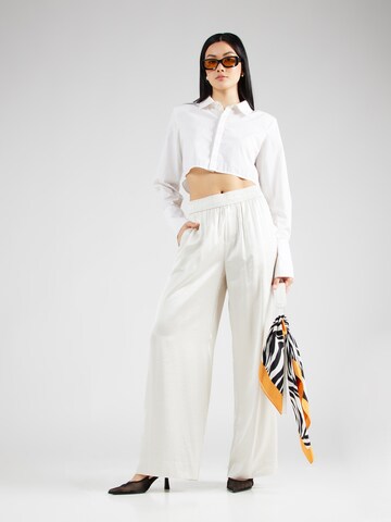 mbym Wide leg Broek 'Asaka' in Wit