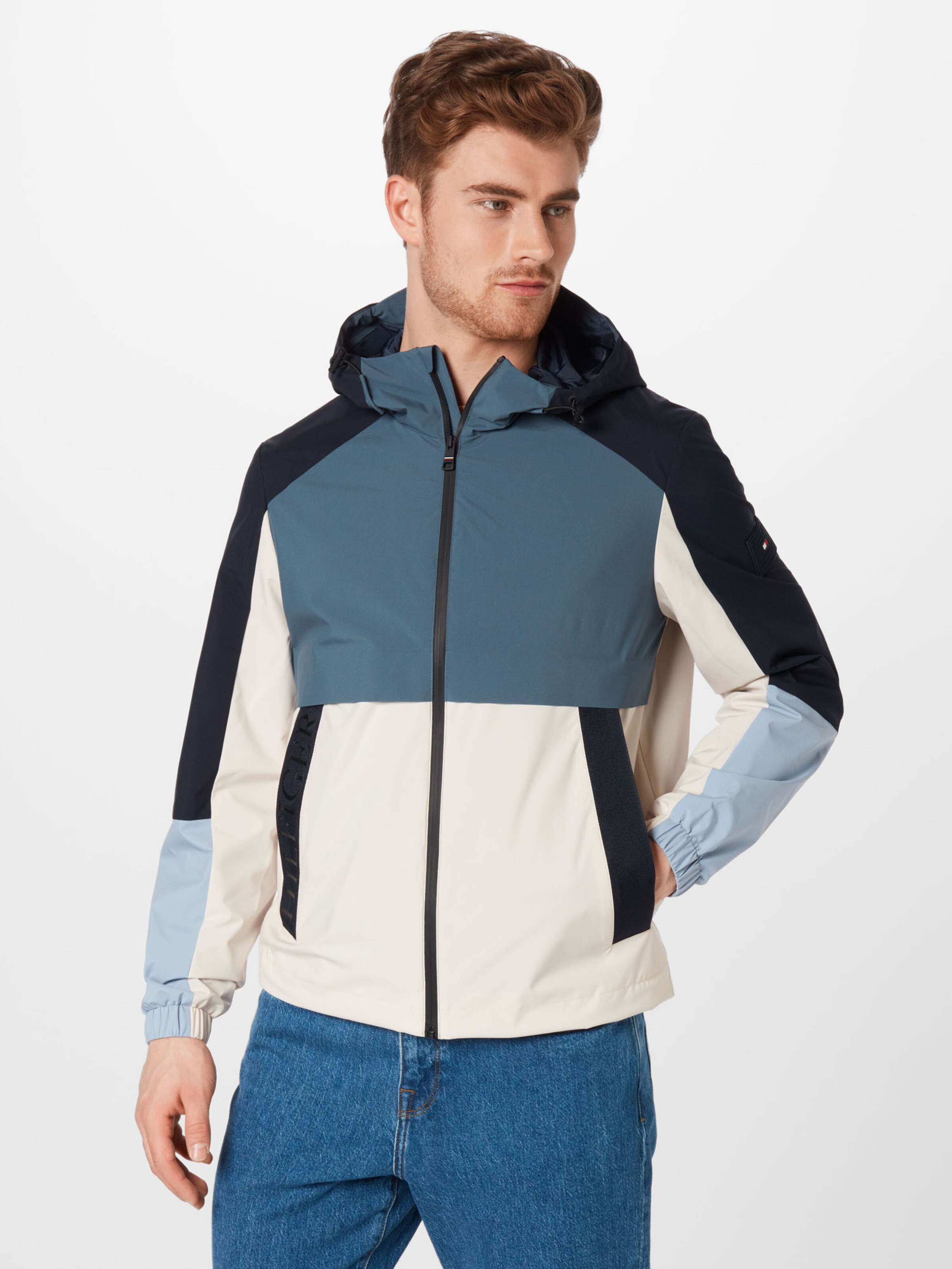 TOMMY HILFIGERChaqueta de entretiempo en Azul Pastel, Azul Claro, Blanco |  ABOUT YOU