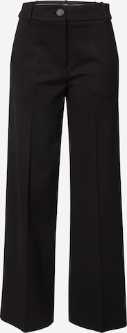 ESPRIT - Loosefit Pantalón de pinzas en negro: frente