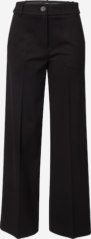 ESPRIT Trousers with creases in Black: front