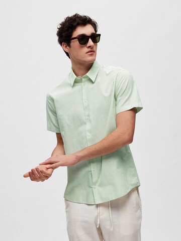 pilka SELECTED HOMME Standartinis modelis Marškiniai: priekis