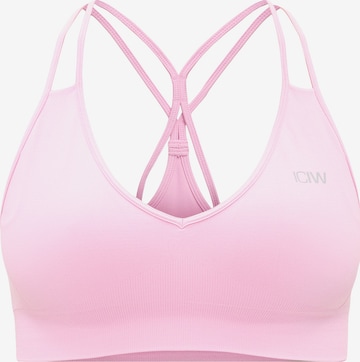 ICANIWILL Bustier Športni nederček 'Define Seamless' | roza barva: sprednja stran