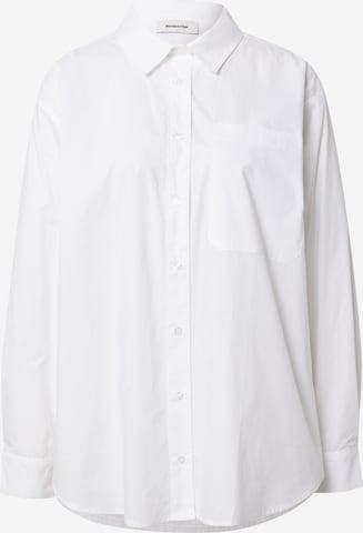 modström - Blusa 'Tapir' en blanco: frente