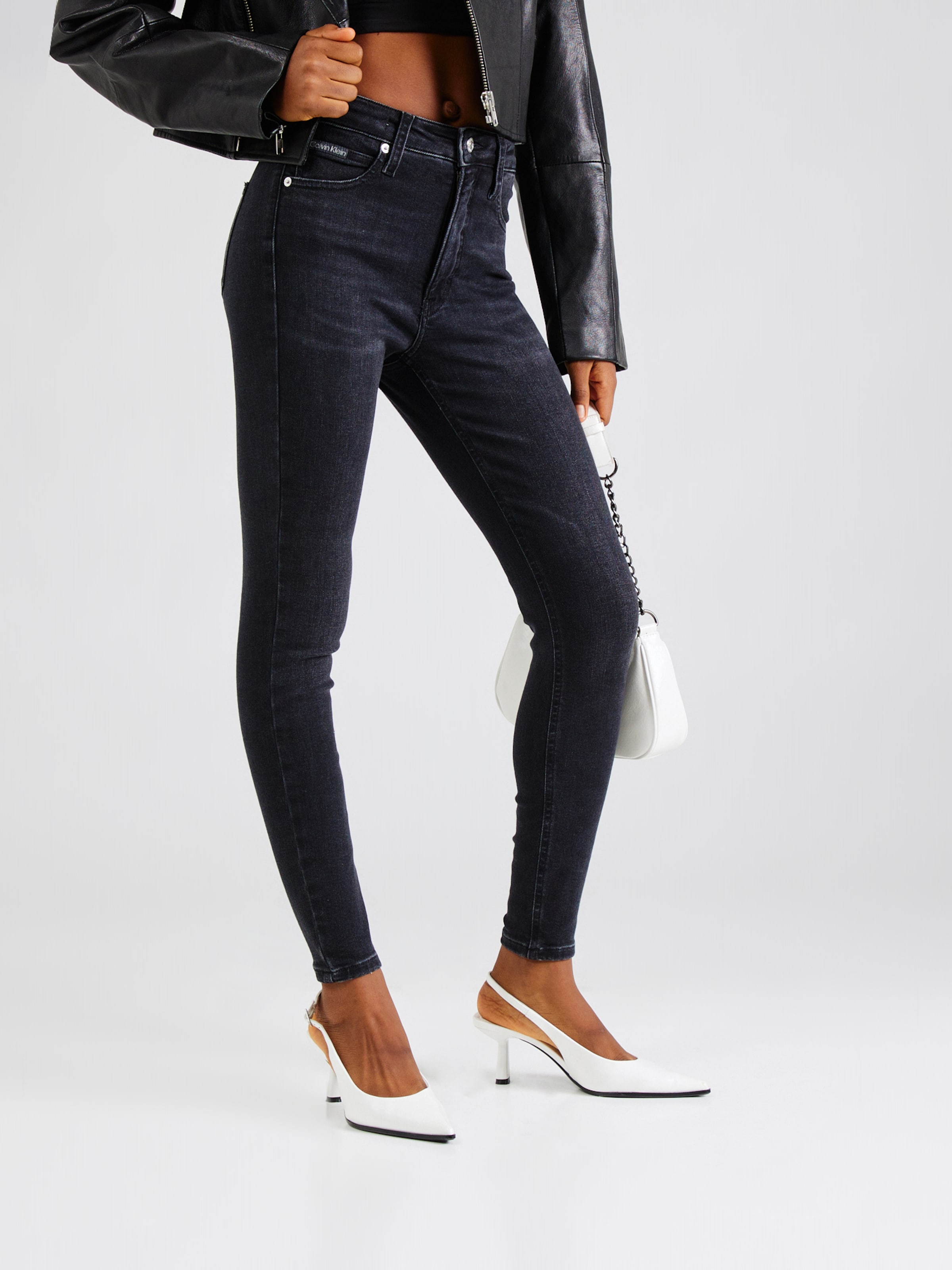 Calvin klein black skinny jeans sales