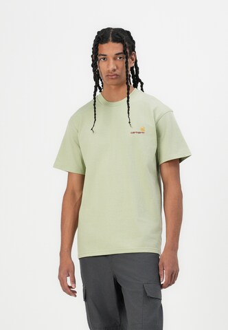 Carhartt WIP Paita 'American Script' värissä vihreä: etupuoli