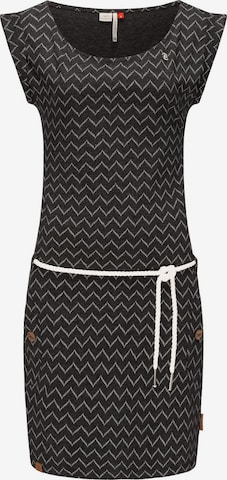 Ragwear Summer Dress 'Tag Zig Zag' in Black: front