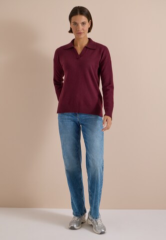 CECIL Langarm Pullover mit Polokragen in Rot