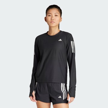 ADIDAS PERFORMANCE Functioneel shirt 'Own The Run' in Zwart: voorkant