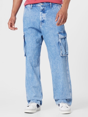 Loosefit Jeans cargo 'Alex' JACK & JONES en bleu : devant