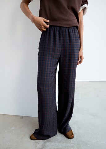 MANGO Wide leg Trousers 'DARA' in Blue: front