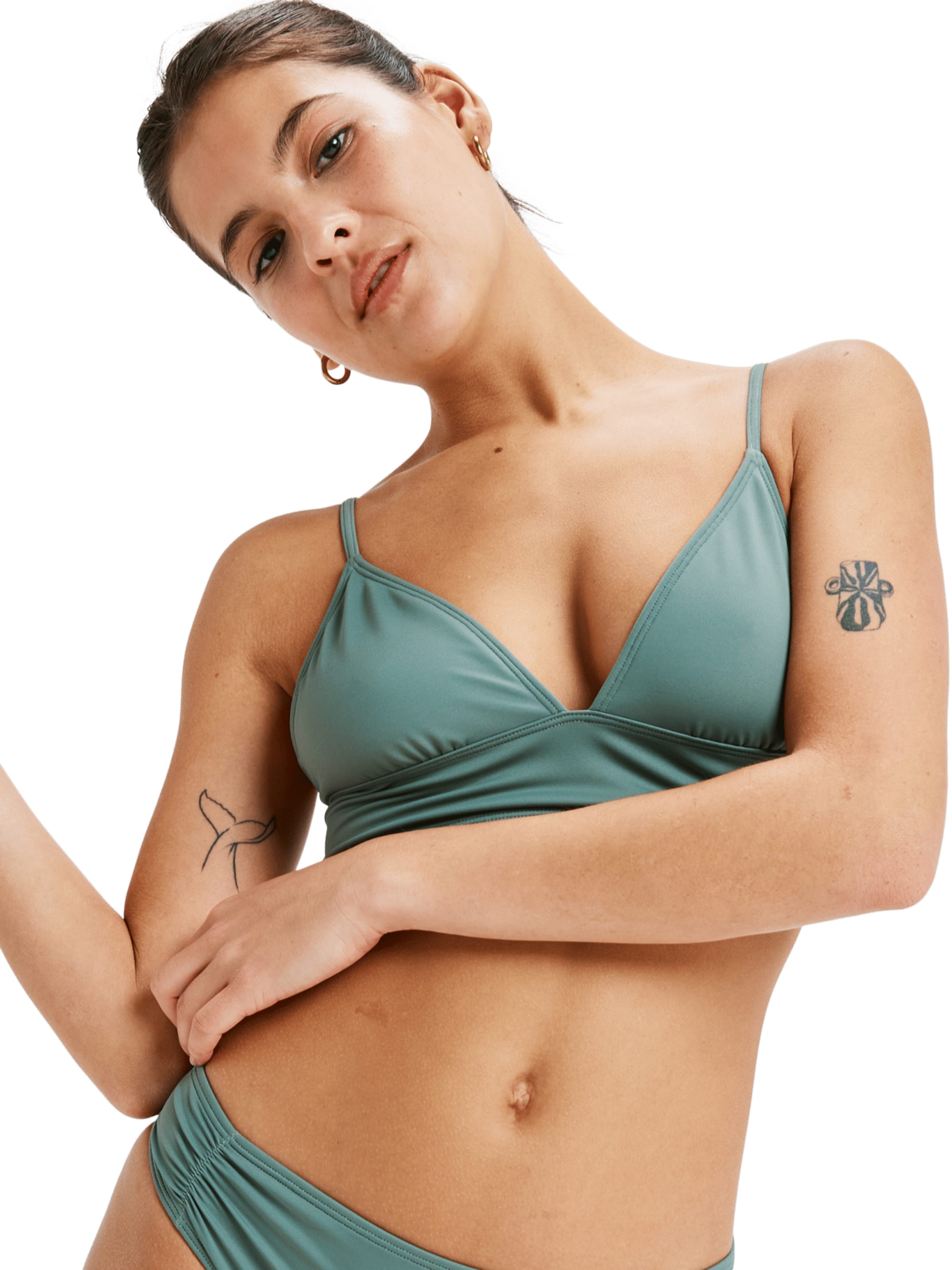 ROXY Triangel Bikinitop 'Beach Classics Solid' in Groen
