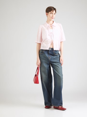 PIECES Blouse 'PCJihanna' in Pink