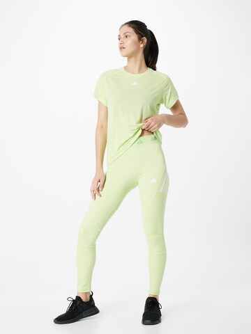 ADIDAS PERFORMANCE - Skinny Pantalón deportivo 'Techfit Hyperglam ' en verde