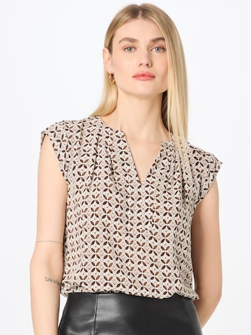 Cartoon Blouse in Brown: front