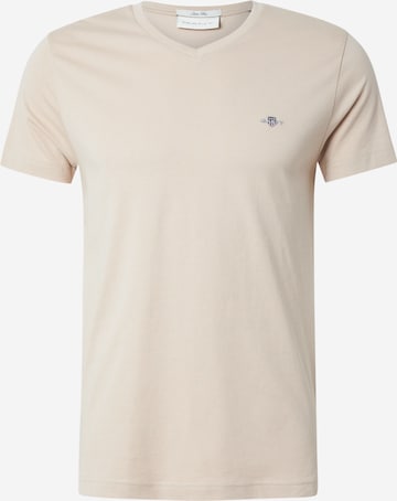 T-Shirt GANT en beige : devant