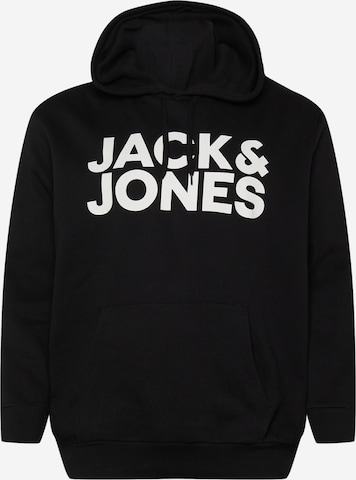 Jack & Jones Plus Sweatshirt 'Ecorp' in Schwarz: predná strana