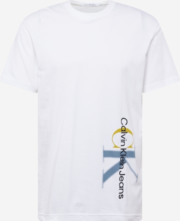 T-Shirt Calvin Klein Jeans en blanc : devant