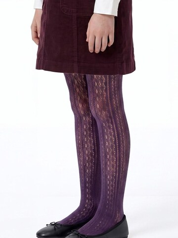 Penti Rajstopy 'PENTI Strumpfhose mit geometrischem Print aus Mesh' w kolorze fioletowy