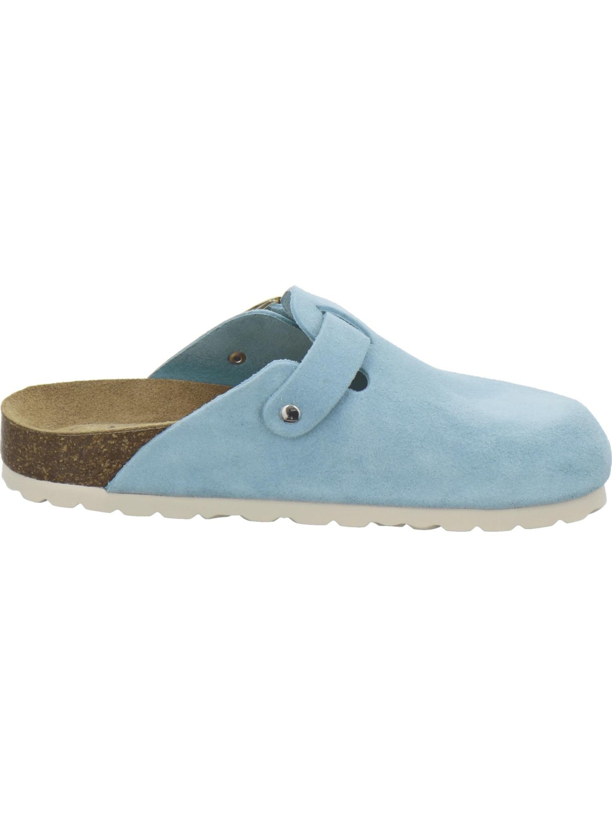 Sabots 'Clogs Damen hellblau Veloursleder' AFS-Schuhe en bleu