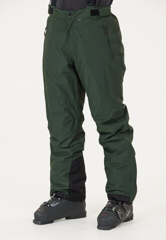 Whistler Regular Workout Pants 'Fairfax' in Green: front