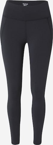 Reebok Skinny Spodnie sportowe w kolorze czarny: przód