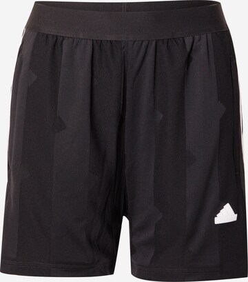 ADIDAS SPORTSWEAR Regularen Športne hlače 'TIRO Q3' | črna barva: sprednja stran