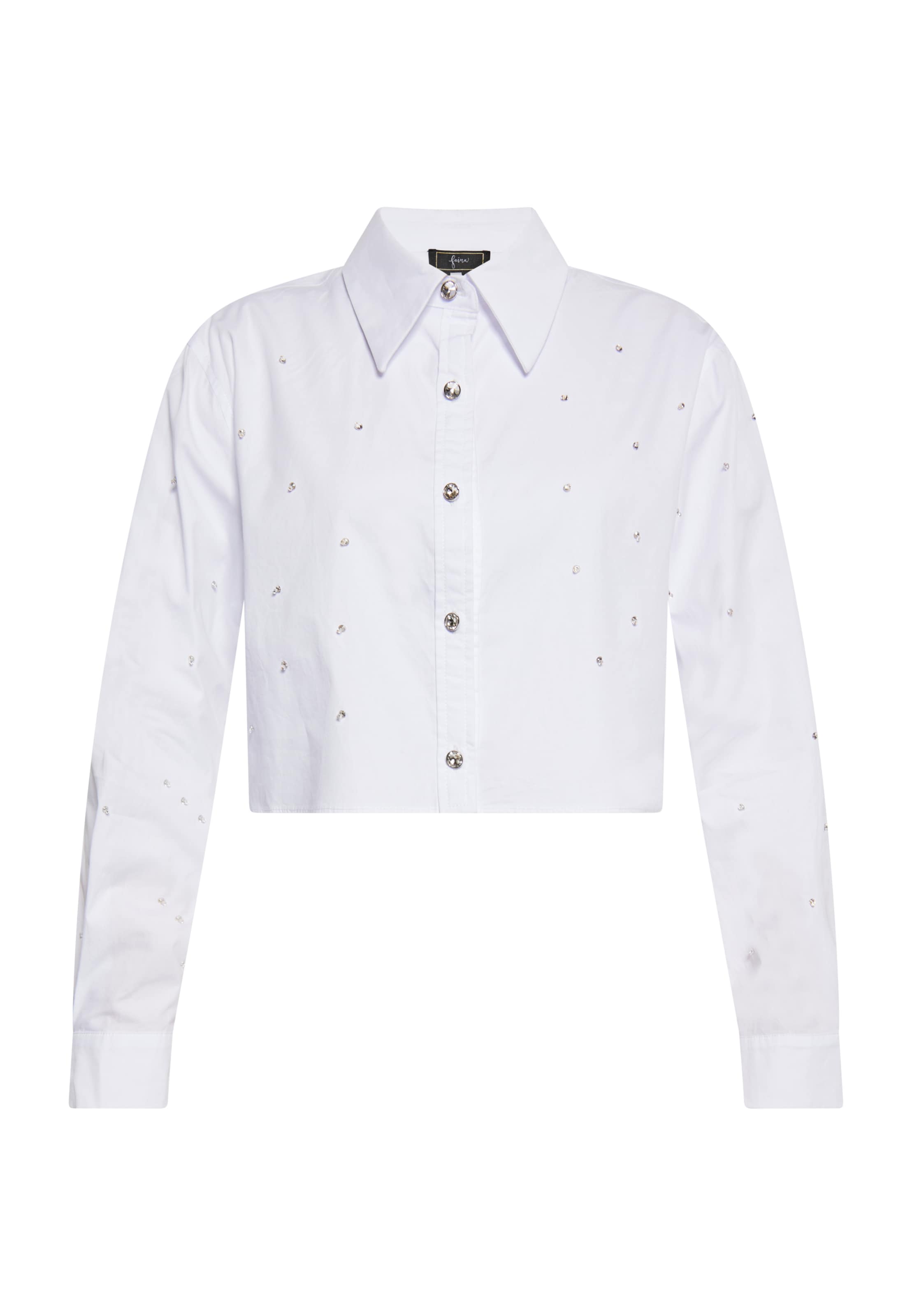 faina Μπλούζα σε λευκό: μπροστά