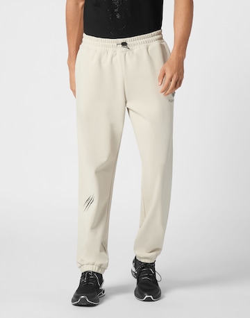 Plein Sport Loosefit Broek 'Scratch' in Beige: voorkant