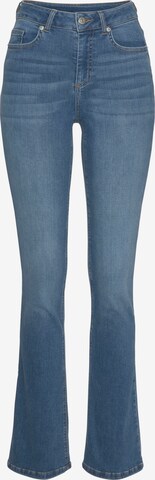 LASCANA Rozkloszowany krój Jeansy w kolorze niebieski: przód
