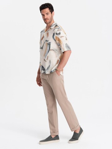 Coupe slim Pantalon 'Quintessence' Ombre en beige