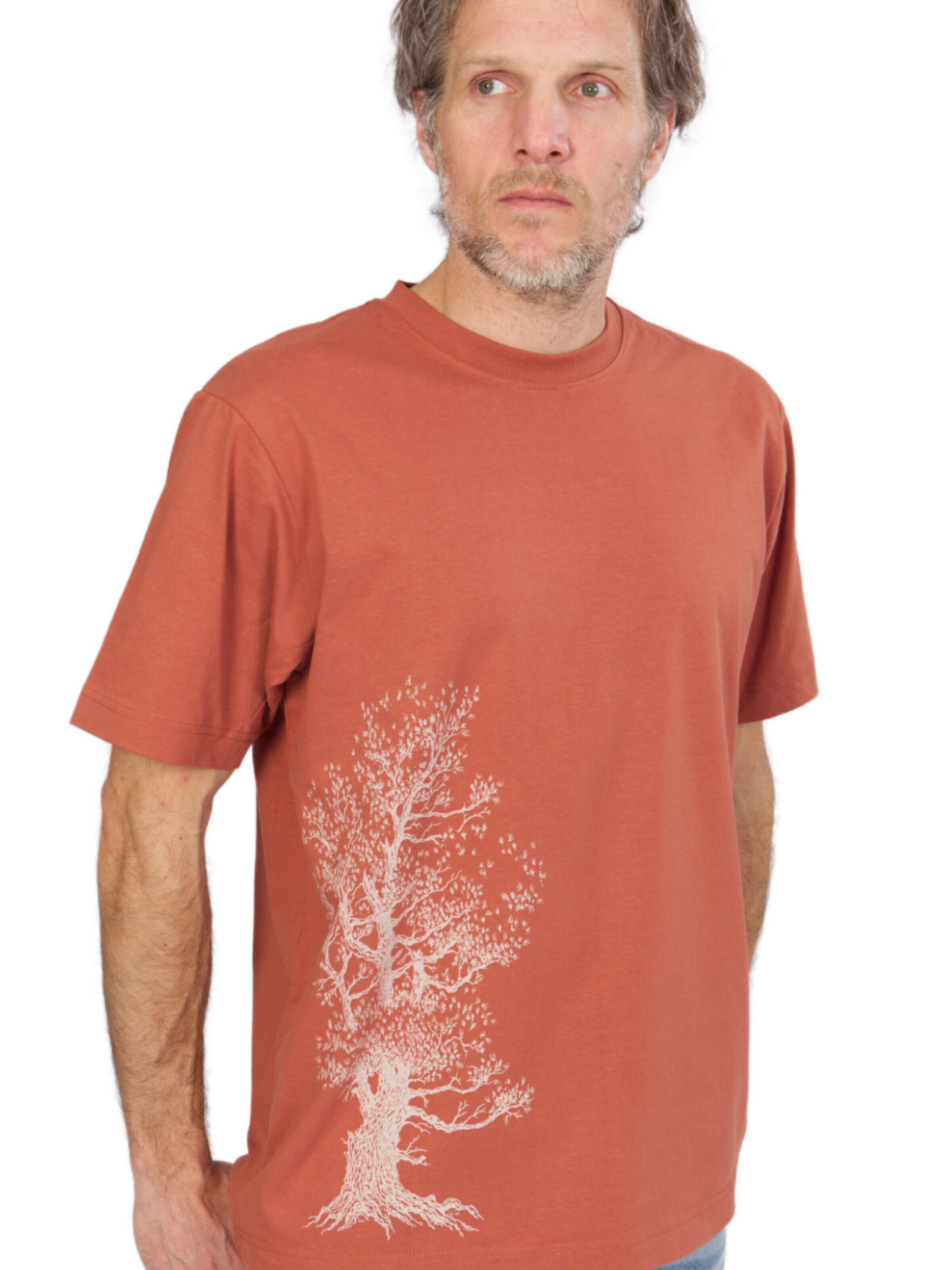 Life-Tree Shirt 'Brown Pine Tree'‌‌‌‌‌‌‌‌‌ in Braun: Vorderseite