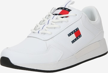 Tommy Jeans Rövid szárú sportcipők 'Essential' - fehér: elől
