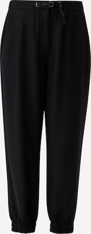 comma casual identity Tapered Broek in Zwart: voorkant