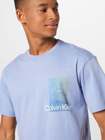 Calvin Klein Shirt 'Summer Clouds' in Blue