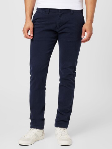 QS Regular Chino trousers in Blue: front