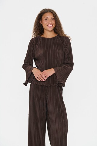 SAINT TROPEZ Bluse 'Zuni' in Braun: Vorderseite