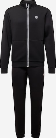 EA7 Emporio Armani Jogginganzug in Schwarz: predná strana