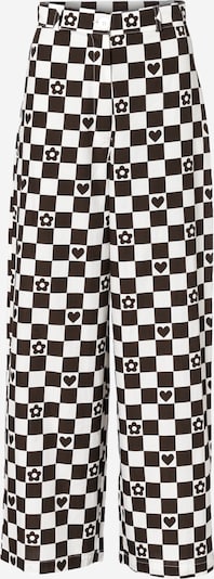 Vintage Supply Pantalón en marrón / blanco, Vista del producto