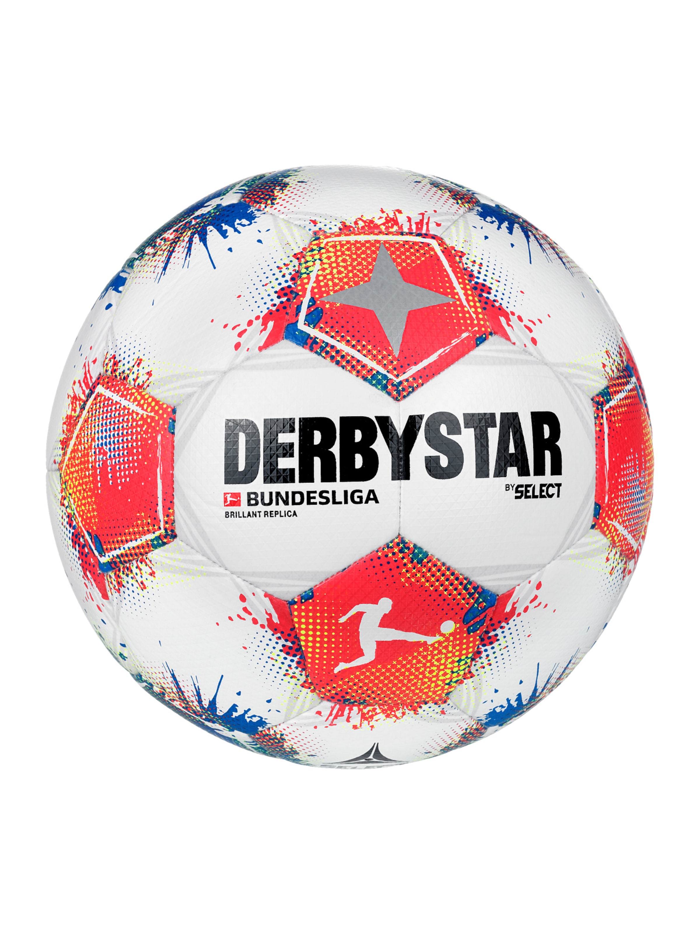 DERBYSTAR Ball 'Bundesliga Brillant Replica v25' in Weiß: Vorderseite
