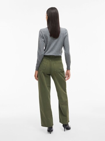 VILA Wide leg Jeans 'CAZO' in Groen