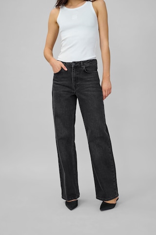 My Essential Wardrobe Wide leg Jeans in Zwart: voorkant