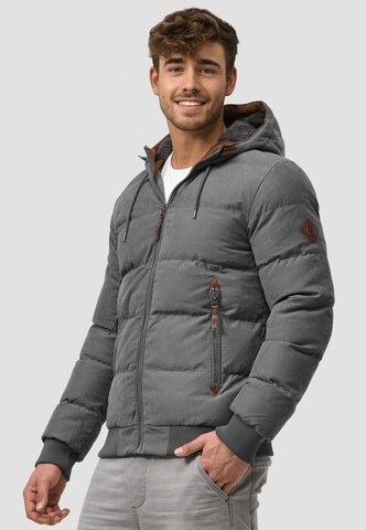INDICODE JEANS Winter Jacket 'Adeline' in Grey