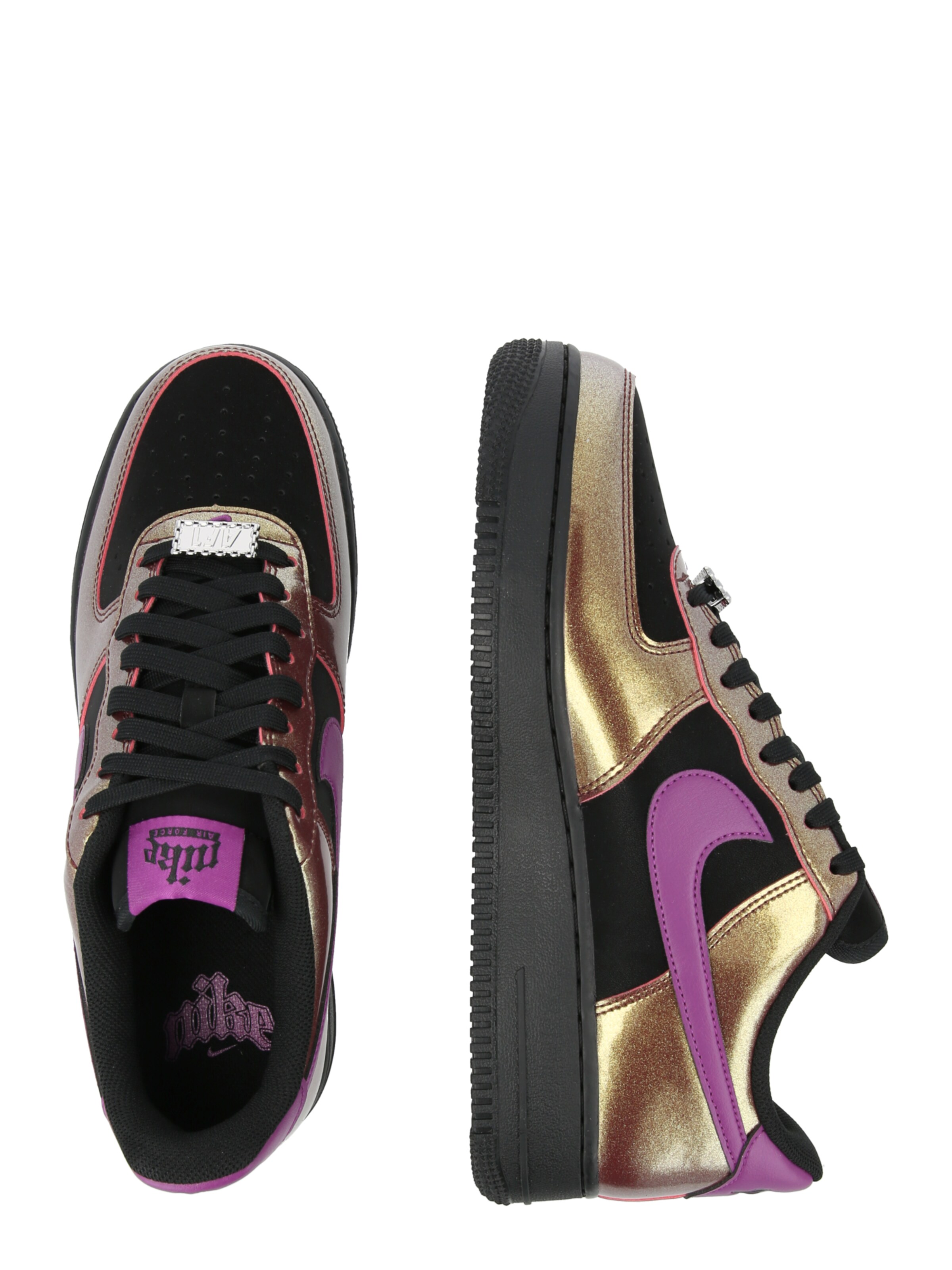 Nike Sportswear Rövid szárú sportcipők 'Air Force 1 '07 LV8' - fekete