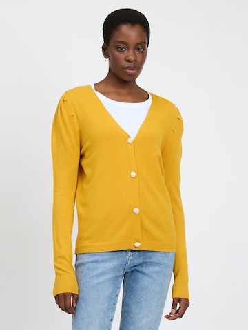 Cardigan Influencer en jaune : devant
