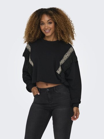 Sweat-shirt ONLY en noir : devant